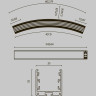 Радиусный профиль MAYTONI ALM-3535R-B-D-45°-1,5M 35x35 Ø1500мм 1/8 круга черный ALM-3535R-B-D-45-1,5M